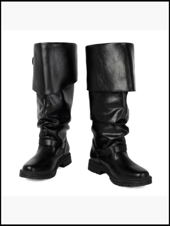 Knee High Pirate Boots Medieval Renaissance Costume Cosplay Steampunk Style main image 5